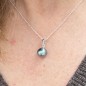Mira - Blue Lagoon Tahitian Pearl Pendant 9.48mm