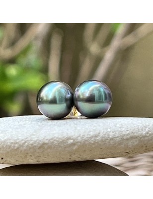 Pendientes de perlas de Tahití