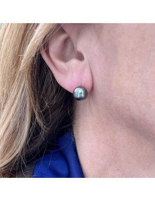 Pendientes de perlas de Tahití