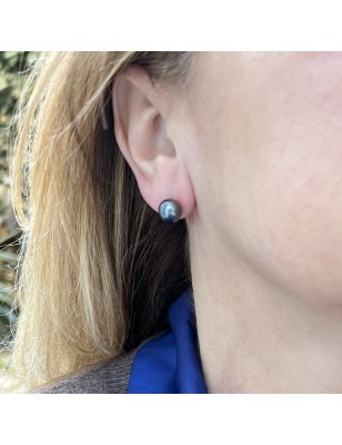 Pendientes de perlas de Tahití