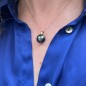 Tūroa – 18 Carat Gold Pendant - 13.20 mm Round Tahitian Pearl