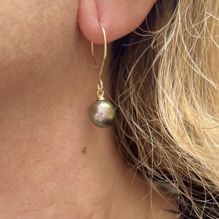 Moana Aurea - 金包克里奥尔和绿色金色泪滴大溪地珍珠