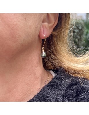 créoles or avec des perles de tahiti bleues prix