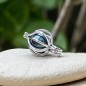 Pendentif Cage Sans Perle de Tahiti - Argent Rhodié