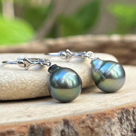 tahitian black pearl earrings price - tahitian women's jewel