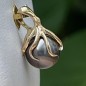 Moana Iti - 18 Carat Gold Octopus - Round Eggplant Tahitian Pearl
