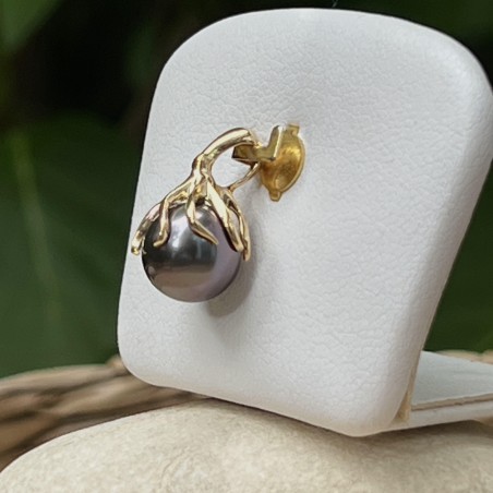 pieuvre en or pendentif femme perle de Tahiti aubergine prix