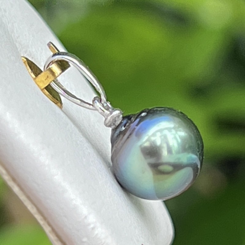 Hina Roa - Pendentif Perle de Tahiti Bleu-violet - 9.30mm