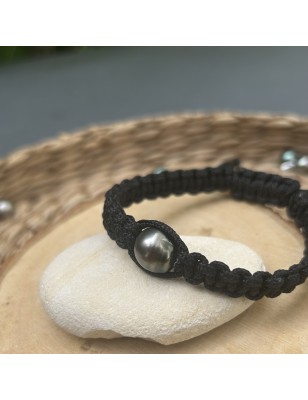 Bracelete Hombre Perla de Tahití Gris - 11.82mm
