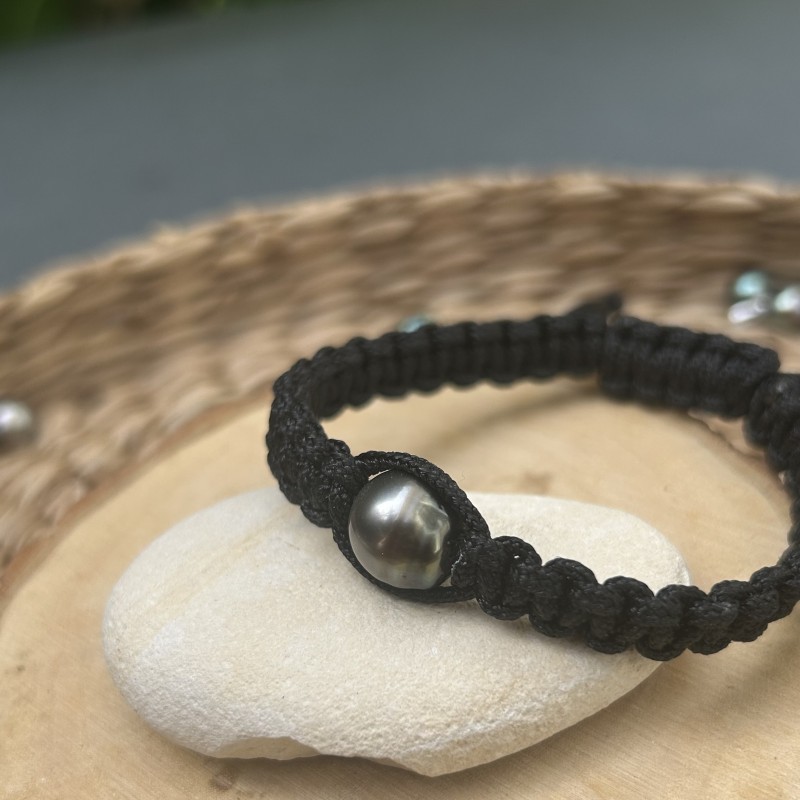 Bracelete Hombre Perla de Tahití Gris - 11.82mm