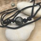 Collana Uomo Perla Nera Incisa - 12,55 mm