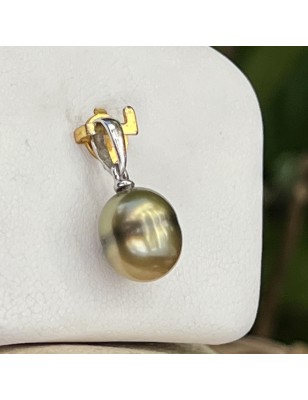 Tahitian cultured pearl gold pendant price