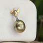 Moana Raiora - 18 Carat Gold Pendant - Tahitian Bronze Pearl