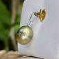 Moana Raiora - 18 Carat Gold Pendant - Tahitian Bronze Pearl