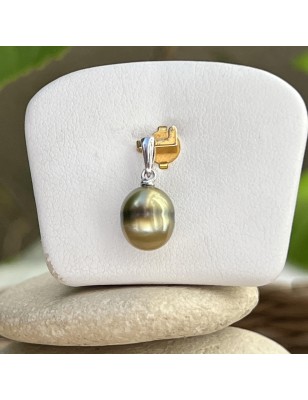Tahitian cultured pearl gold pendant price
