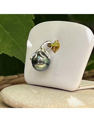 Подвеска Осьминог Белое Золото 18 Карат