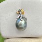 Moana Iti - Octopus Pendant 18 Carat White Gold - Tahitian Lagoon Pearl Moana Iti - Octopus Pendant 18 Carat White Gold - Tahitian Lagoon Pearl