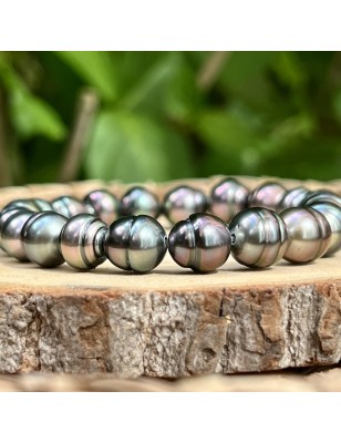 20 Tahitian Cultured Pearls - Pastel Colors - Bracelet