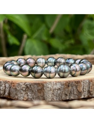 20 Tahitian Cultured Pearls - Pastel Colors - Bracelet