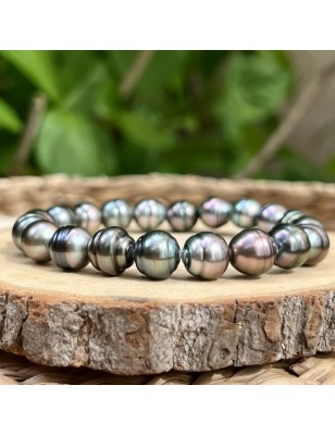 20 Tahitian Cultured Pearls - Pastel Colors - Bracelet