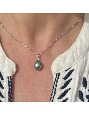 Teiva - Perle de Tahiti Gris Bleu Lagon de 9.06mm