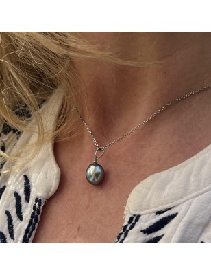 prix perle bleue en pendentif femme