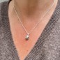 Moana Atu - Pendentif Pieuvre Argent Rhodié et Perle de Tahiti Cerclée