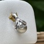 Moana Atu - Pendentif Pieuvre Argent Rhodié et Perle de Tahiti Cerclée