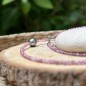 Halskette aus Rosenquarz und hellgrauer Tahiti-Perle Halskette aus Rosenquarz und hellgrauer Tahiti-Perle