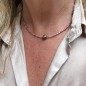 Light Grey Tahitian Pearl and Pink Quartz Necklace