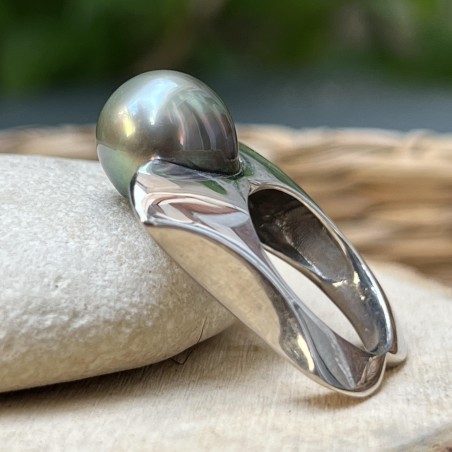 Papiroa - Bague perle de Tahiti - 11.88mm