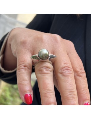 Bague femme grosse perle de Tahiti prix