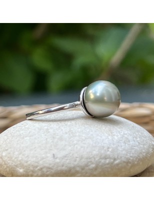Anillo con perla de Tahití