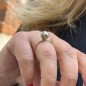 Bague Argent Rhodié et Perle de Tahiti Grise - Taille 56 Bague Argent Rhodié et Perle de Tahiti Grise - Taille 56