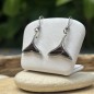 Boucles d'Oreilles Argent Rhodié Raie Manta Coprah Boucles d'Oreilles Argent Rhodié Raie Manta Coprah