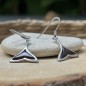 Pendientes de Plata Rodinada Raya Manta Coprah