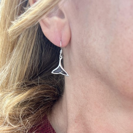 Ohrringe aus rhodiniertem Silber Manta Rochen Coprah