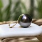 Aura – Colgante Oro 18 Quilates Perla de Tahití Aubergine 11.03mm