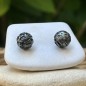 Mana'I - Black Pearl Earrings - Marquesan Engraving