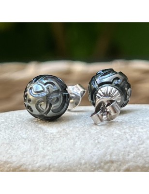 où acheter des perles noires gravées en boucles d'oreilles ? bijou tahitien