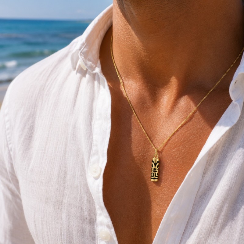 Tiki-Anhänger aus 9 Karat Gold – Symbol der Stärke