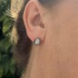 Серьги из таитянского жемчуга светло-серого цвета - 9,77 мм