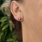 Metetini - Tahitian Pearl Silver Ear Studs Metetini - Tahitian Pearl Silver Ear Studs
