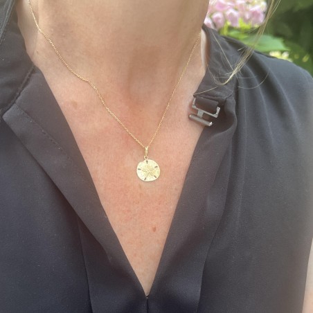 Pendentif Or 18 Carats Fleur de Tiare Tahiti