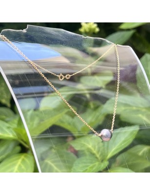 Collar de oro con Perla de Tahití