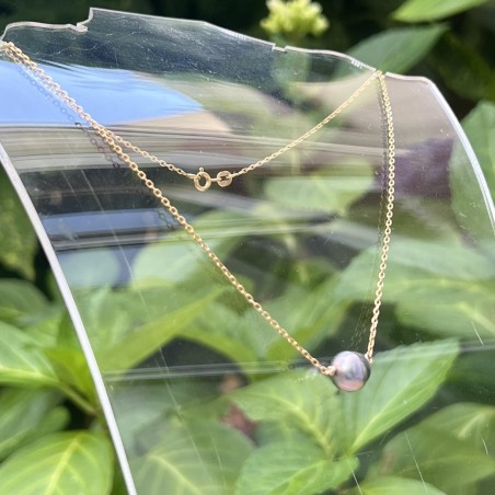 Collana in oro con Perla di Tahiti