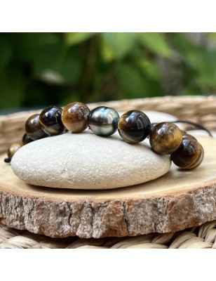 quelle pierre apporte de la protection? bracelet homme oeil de tigre bijoux tahitiens