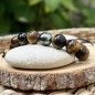 Toa Roa - Bracelet Perle de Tahiti Peacock et Oeil de Tigre