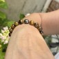 Toa Roa - Bracelet Perle de Tahiti Peacock et Oeil de Tigre