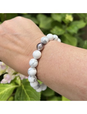 Howlite - タヒチパールピーコック - 8.51mm